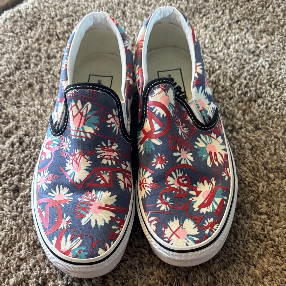 Classic women’s floral slip on vans